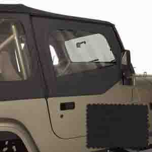 Fat Bob's Garage, Rugged Ridge, Part #13713.35, Upper Soft Door Kit Black Diamond 88-95 Jeep YJ Wrangler MAIN