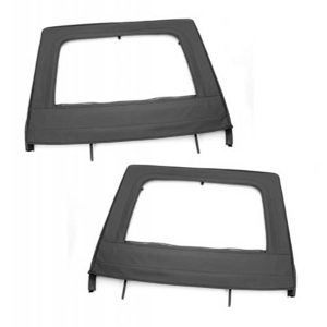 Fat Bob's Garage, Rugged Ridge, Part #13712.15, Upper Soft Door Kit Rear Black Diamond 07-16 Jeep JK Wrangler MAIN
