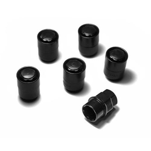 Fat Bob's Garage, Rugged Ridge, Part #16715.21, Five Piece Wheel Lock Set 1/2 -20 Thread Black MAIN