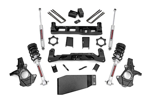 Rough Country 5in GM Suspension Lift Kit w/N3 Shocks & Struts 07-13 1500 PU LARGE