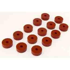 Fat Bob's Garage, Rugged Ridge, Part #18351.01, Body Mount Kit, Red, 55-73 CJ, 14 Pieces MAIN