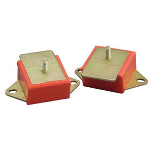 Fat Bob's Garage, Rugged Ridge, Part #18390.01, Engine Mounts, Red Polyurethane, Pair, 1977-1986 Models (3.8L/4.2L) MAIN