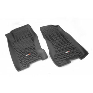 Fat Bob's Garage, Rugged Ridge, Part #DMC-12920.27, All Terrain Front Floor Liners 99-04 Jeep Grand Cherokee Jeep Logo MAIN