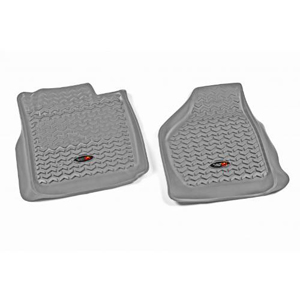 Fat Bob's Garage, Rugged Ridge, Part #84902.06, Front Gray Floor Liner Pair For 2008-2010 Ford F250 MAIN