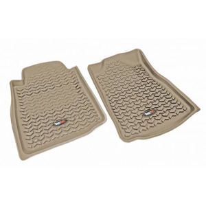 Fat Bob's Garage, Rugged Ridge, Part #83904.10, Front Floor Liners Tan Tread Lightly 05-12 Toyota Tacoma MAIN