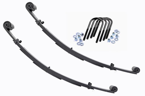 Rough Country Front Leaf Springs 2.5" Lift Pair For Ford Super Duty 4WD 99-04 LARGE