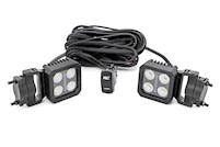 Rough Country LED Light Pair 2 Inch Square Flood Swivel Mount 70802 MAIN