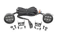 Rough Country Black Series Round LED Light Pair 3.5" Amber DRL 70900 MAIN