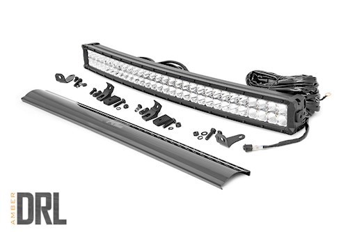 Rough Country 30"Curved Cree LED Light Bar-Dual Row Chrome Series Cool White DRL LARGE