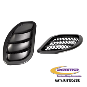 Fat Bob's Garage, Daystar part #KJ71052BK, Jeep Cherokee/Comanche Side Hood Vents 1984-1992 MAIN