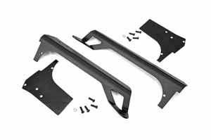 Fat Bob's Garage, Rough Country part #70503, Jeep TJ Upper Windshield Light Bar Mounts, Black MAIN