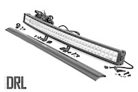 Rough Country 40"Curved Cree LED Light Bar-Dual Row Chrome Series Cool White DRL MAIN