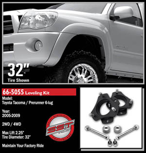 Fat Bob's Garage, Ready Lift Part #66-5055, Toyota Tacoma 2.25" Front Leveling Kit 4WD/2WD 2005-2016 (6-lug) MAIN