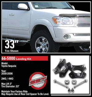 Fat Bob's Garage, Ready Lift Part #66-5000, Toyota Sequoia 3" Front Leveling Kit 4WD/2WD 2000-2006 MAIN