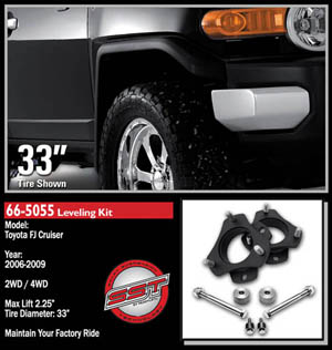 Fat Bob's Garage, Ready Lift Part #66-5055, Toyota FJ Cruiser 2.25" Front Leveling Kit 2005-2016 MAIN