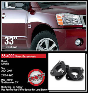 Fat Bob's Garage, Ready Lift Part #66-4000, Nissan Armada 2" Front Leveling Kit 4WD/2WD 2004-2007 MAIN