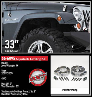 Fat Bob's Garage, Ready Lift Part #66-6095, Jeep JK Wrangler 2" Front Leveling Kit 2007-2015 MAIN