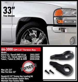 Fat Bob's Garage, Ready Lift Part #66-3000, GMC Yukon/Yukon XL/Denali 2.5" Leveling Kit Classic 4WD/2WD 2000-2006(6-lug) MAIN