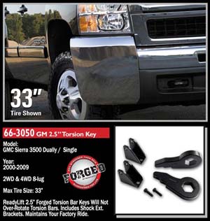 Fat Bob's Garage, Ready Lift Part #66-3050, GMC Sierra 3500 Single/Dually 3" Leveling Kit 4WD/2WD 2000-2010 (8-lug) MAIN