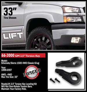 Fat Bob's Garage, Ready Lift Part #66-3000, GMC Sierra 1500 Classic 2.5" Front Leveling Kit 4WD 1999-2006 (6-lug) MAIN