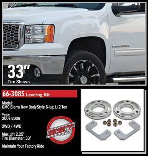 Fat Bob's Garage, Ready Lift Part #66-3085, GMC Sierra 1500 2.25" Front Leveling Kit 4WD/2WD 2007-2016 (6-lug) MAIN
