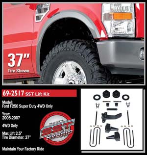 Fat Bob's Garage, Ready Lift Part #69-2517, Ford F250 SuperDuty 2.5" SST Hybrid Lift Kit 4WD 2005-2007 MAIN