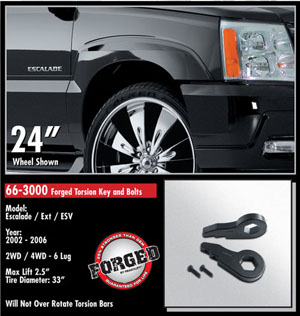 Fat Bob's Garage, Ready Lift Part #66-3000, Cadillac Escalade 2.5" Front Leveling Kit 4WD/2WD 2002-2006 (6-lug) MAIN