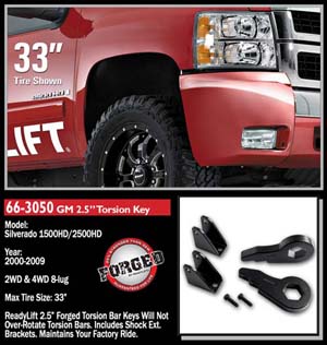 Fat Bob's Garage, Ready Lift Part #66-3050, Chevrolet Silverado 1500HD/2500HD 3" Leveling Kit 4WD/2WD 2000-2010 (8-lug) MAIN