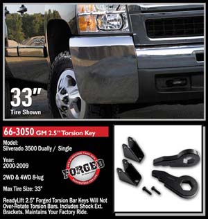 Fat Bob's Garage, Ready Lift Part #66-3050, Chevrolet Silverado 3500 3" Leveling Kit 4WD/2WD 2000-2010 (8-lug) MAIN