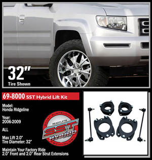 Fat Bob's Garage, Ready Lift Part #69-8000, Honda Ridgeline 2" Lift Kit 2006-2010 MAIN