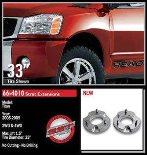 Fat Bob's Garage, Ready Lift Part #66-4010, Nissan Titan 1.5" Front Leveling Kit 4WD/2WD 2008-2015 MAIN