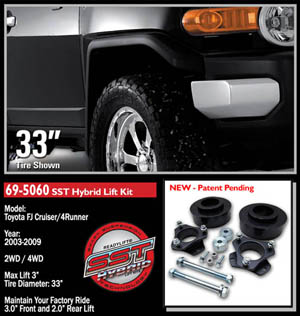 Fat Bob's Garage, Ready Lift Part #69-5060, Toyota FJ Cruiser/4Runner 3" Front 2" Rear SST Lift Kit 2003-2016 MAIN