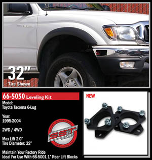 Fat Bob's Garage, Ready Lift Part #66-5050, Toyota Tacoma 2" Front Leveling Kit 4WD/2WD 1995.5-2004 6-Lug MAIN
