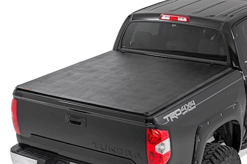 Rough Country Bed Cover Tri Fold 5'7" Bed No OE Rail for Toyota Tundra 07-23 LARGE