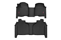 Rough Country HD Floor Mats 19-23 Chevy Silv/GMC Sierra Crew Cab|Bench Seats MAIN