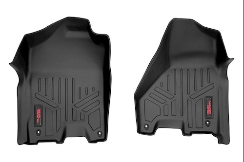 Rough Country Heavy Duty Floor Mats [Front]12-18 For Dodge/RAM, Crew/Mega Cab LARGE