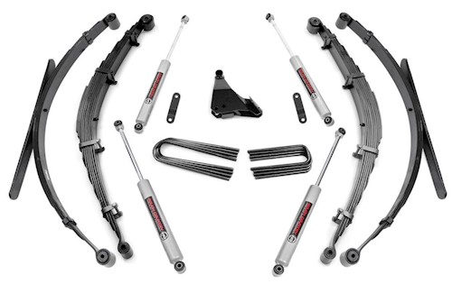 Rough Country for Ford F250 F350 Super Duty 4" Susp Lift Kit w/Leaf Spring 99-04 LARGE