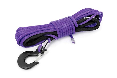 Rough Country Purple 1/4in Synthetic Winch Rope | UTV, ATV RS162 LARGE