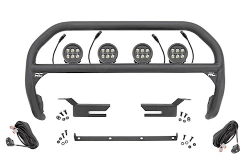 Rough Country Nudge Bar 3.5" Round Led x4 for Ford Bronco 4WD 2021-2023 51039 LARGE