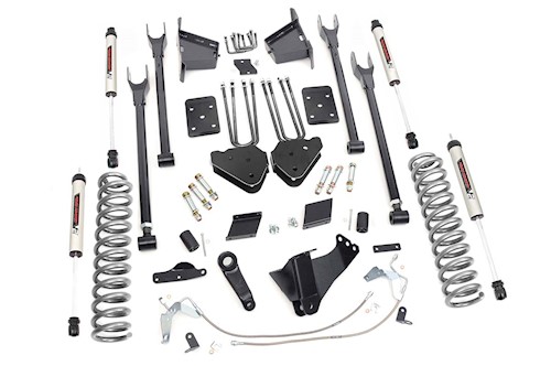 Rough Country 6in for Ford 4-Link Suspension Lift Kit w/V2 Shocks 11-14 F-250 LARGE