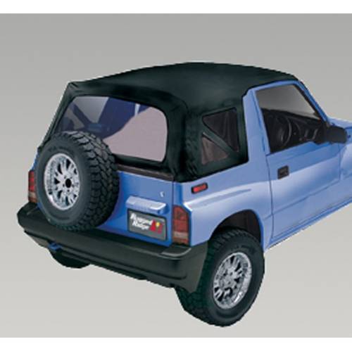 Fat Bob's Garage, Rugged Ridge, Part #53722.15, Suzuki Sidekick XHD Soft Top, Black Denim, Clear Windows 1988-1994 MAIN