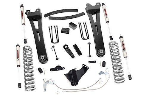 Rough Country 6in for Ford Lift Kit|Radius Arms w/V2 Shocks 08-10 F-250/350 4WD LARGE