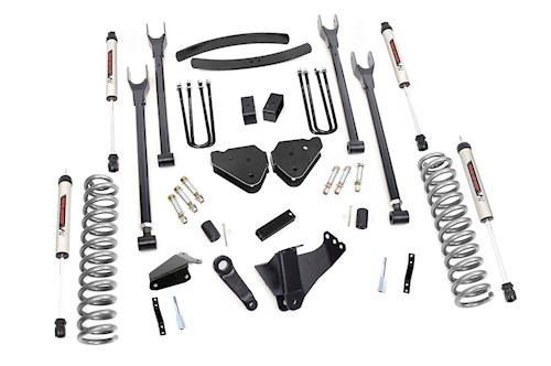 Rough Country 6in for Ford 4-Link Suspension Lift Kit w/V2 Shock 05-07 F-250/350 LARGE