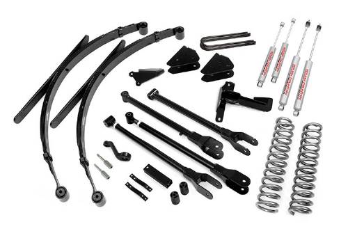 Fat Bob's Garage, Rough Country part #583.20, Ford F250/F350 Super Duty 6" 4 Link Suspension Lift System 2005-2007 MAIN