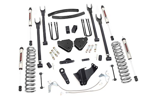 Rough Country 6in for Ford Lift Kit|4-Link w/V2 Shocks 08-10 F-250/350 4WD 58470 LARGE