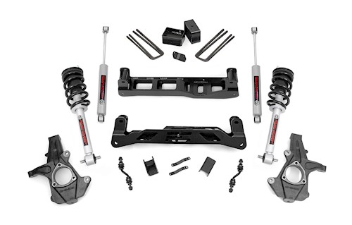 Rough Country 5in GM Lift Kit w/Struts 14-18 1500 PU 2WD|Aluminum/Stamped Steel LARGE