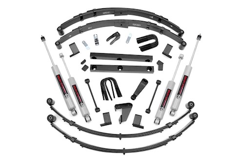 Rough Country 4 Inch Lift Kit V2 Manual Steer for Jeep Wrangler YJ 4WD 87-95 LARGE