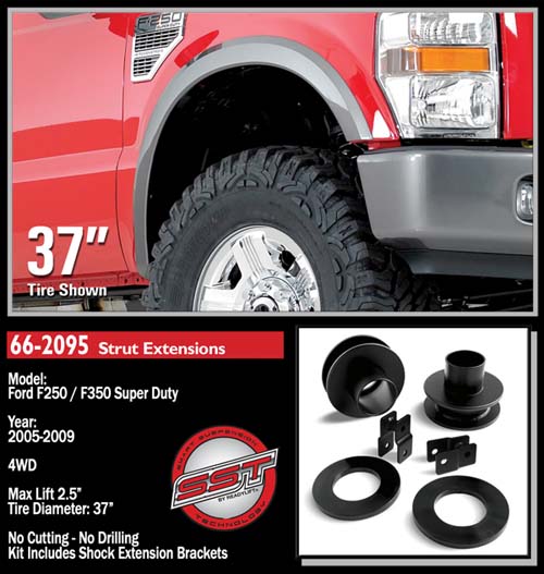 Fat Bob's Garage, Ready Lift Part #66-2095, Ford F350 SuperDuty 2.5" Front Leveling Kit 4WD 2005-2010 LARGE