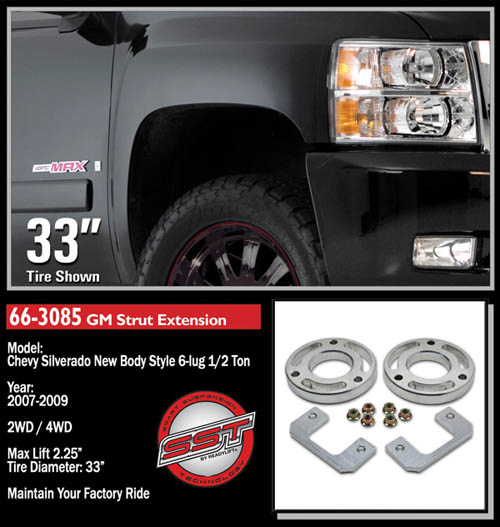 Fat Bob's Garage, Ready Lift Part #66-3085, Chevrolet Silverado 1500 2.25" Front Leveling Kit 4WD/2WD 2007-2016 (6-lug) LARGE