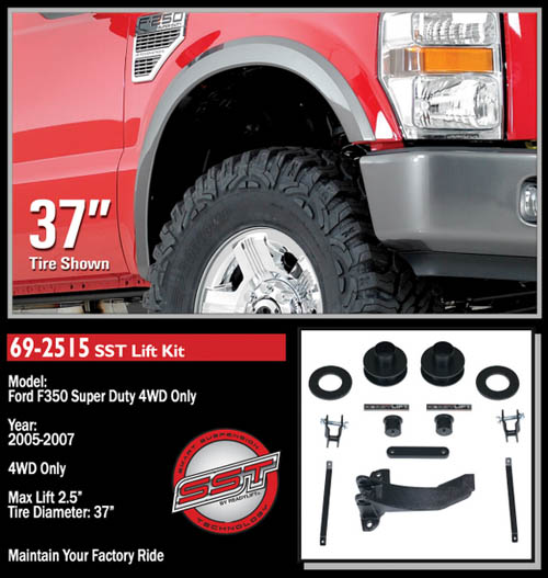 Fat Bob's Garage, Ready Lift Part #69-2515, Ford F350 SuperDuty 2.5" SST Lift Kit 4WD 2005-2007 LARGE